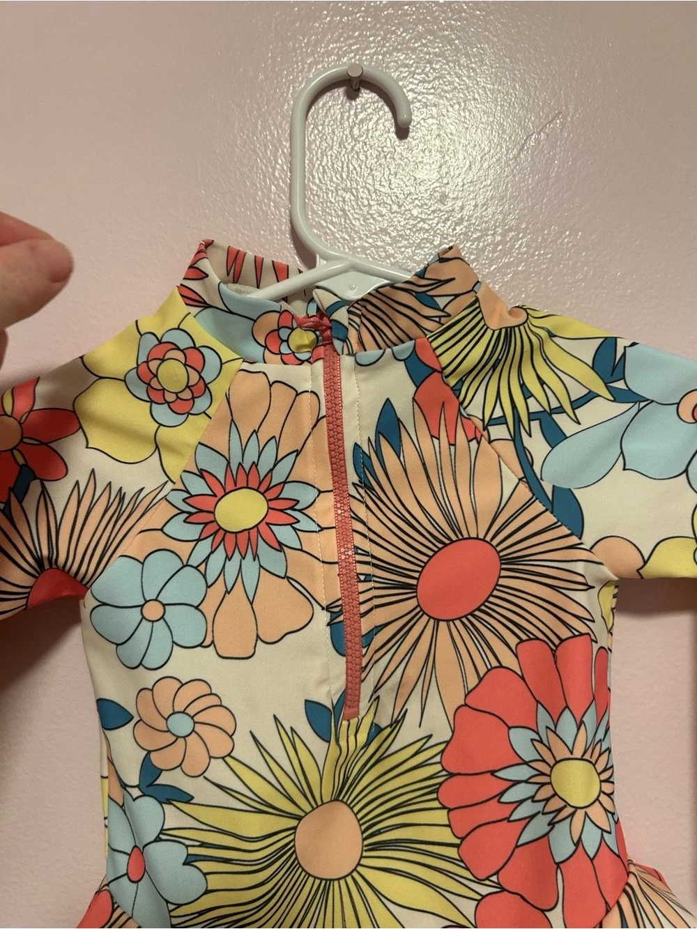 Jessica Simpson Floral Rashguard One Piece Sz 18 Mo